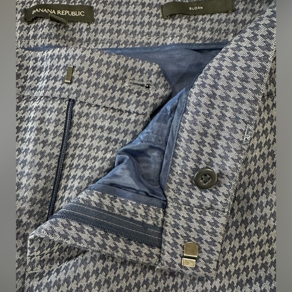 BANANA REPUBLIC Womens Blue
Ankle Length Skinny Fit
Houndstooth Sloan Pants - Picture 5 of 5